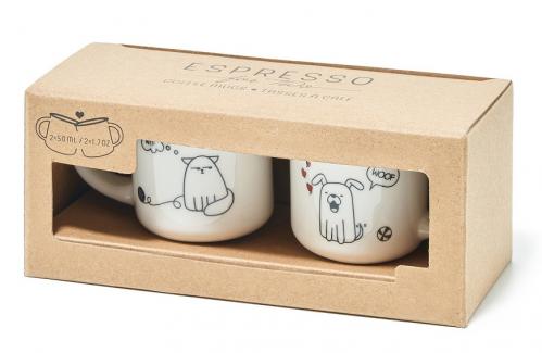 Espressomuggar 2-pack cat & dog