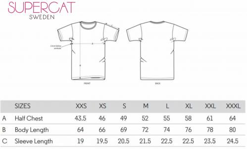 Supercat tshirt unisex Favourite Svart