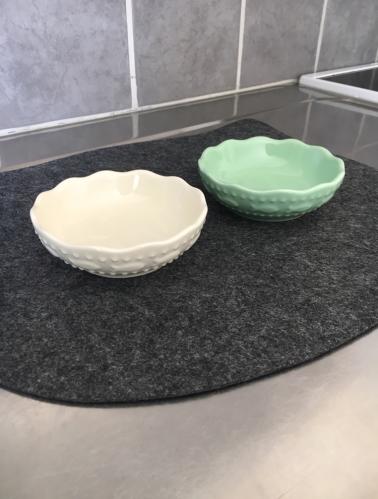 Matskålsunderlägg filt katt