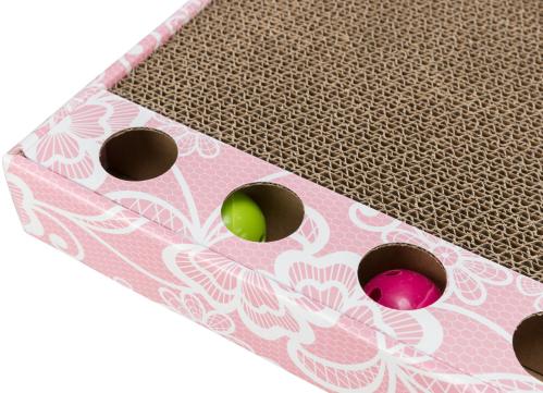 Klösbräda cardboard rosa med bollar