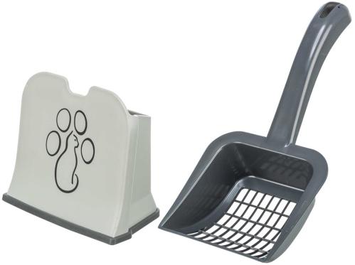 Spade med hållare kattmotiv