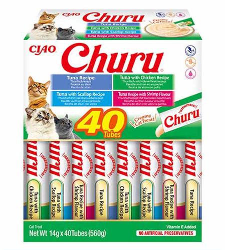 Churu Kattgodis 40-pack Seafood