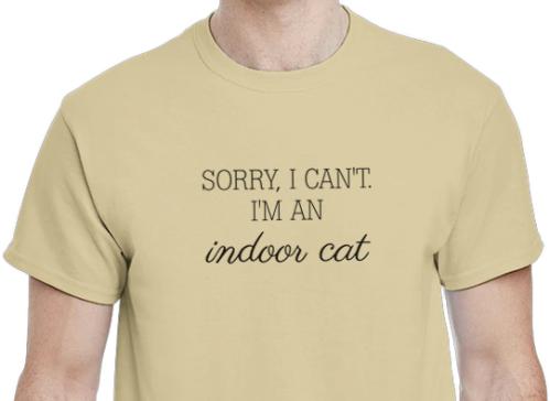 Supercat T shirt med tryck Indoor Cat, S