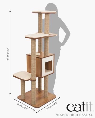 Klösträd Catit Vesper high base XL Walnut