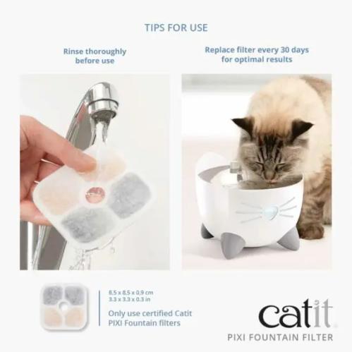 Kolfilter CatIt Pixi vattenfontän 3-pack