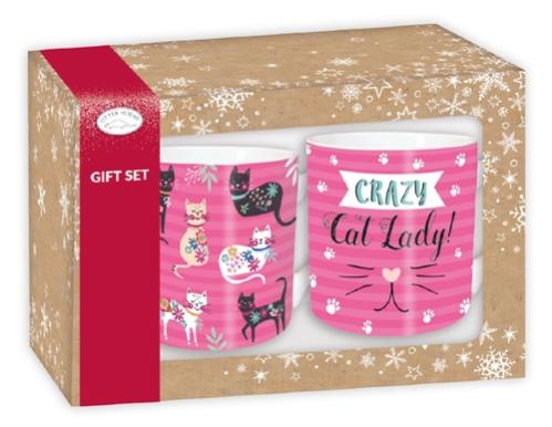 Gift Box - Rosa kattmuggar (2 motiv)