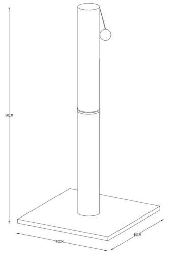 Klösträd Fenja stolpe 90 cm