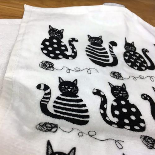 Gästhandduk med kattmotiv AnnEko