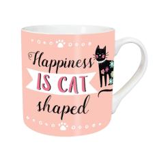 Mugg Happiness is Cat Shaped