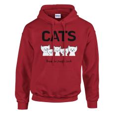 Supercat Hoodie med tryck, CATS röd S