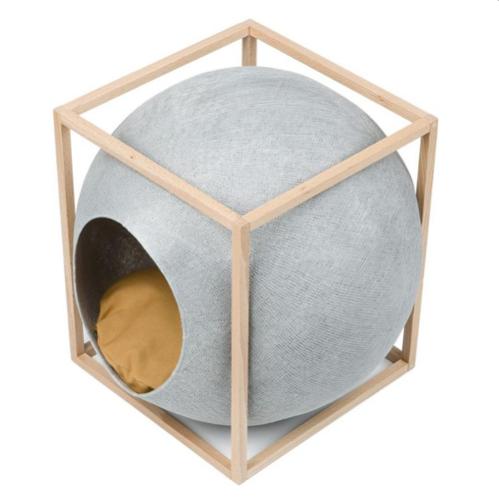 Le Cube light grey wood edition - Meyou Paris