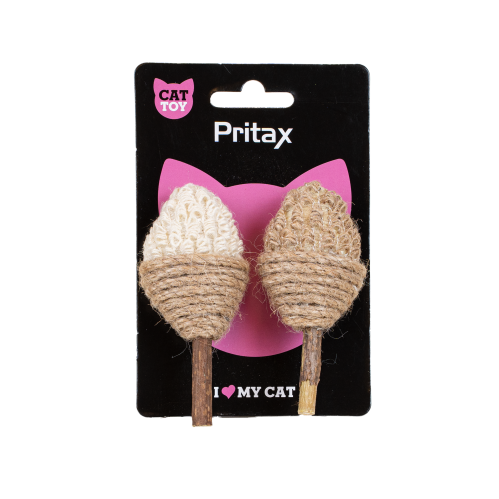 Kattleksak Natural 2-pack Kottar