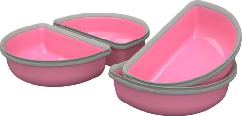Surefeed delad skål rosa