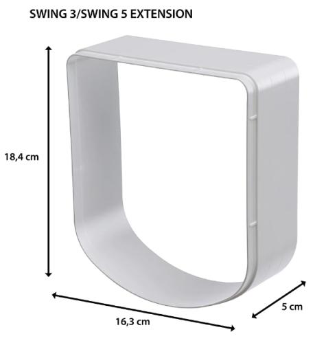 Kattlucka Swing 3 och 5 - förlängningstunnel / expander