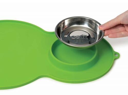 CatIt Peanut Underlägg grön med matskål