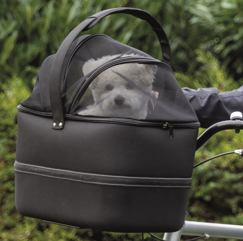 Cykelkorg och transportväska 2 i 1, för styret. För hund och katt.