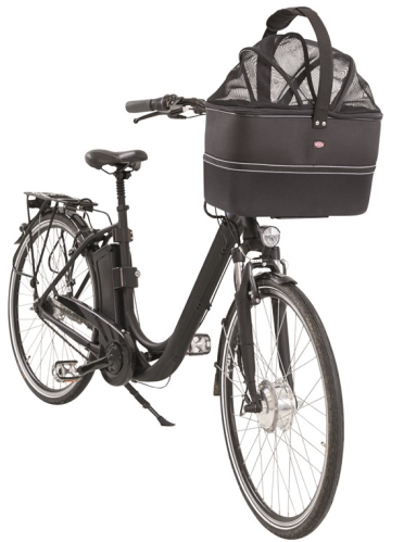 Cykelkorg och transportväska 2 i 1, för styret. Passar katt och liten hund.