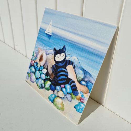 Disktrasa med kattmotiv Strandsatta