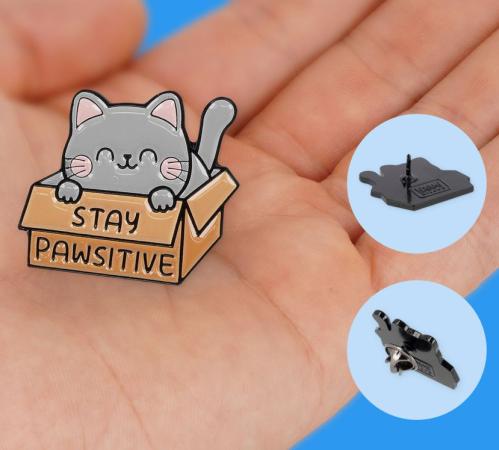 Kitty pin - Stay Pawsitive