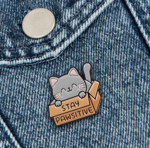 Kitty pin - Stay Pawsitive