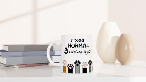 Mugg kattmotiv: I was normal 3 cats ago