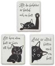 Magnet 3-pack kattmotiv