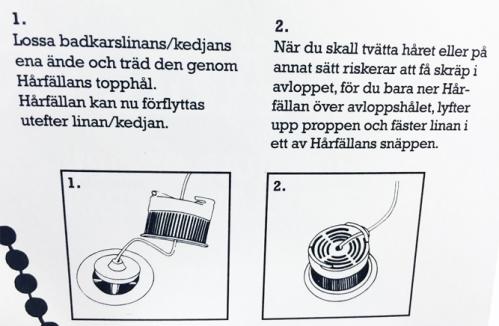 Hårfällan sil badkar