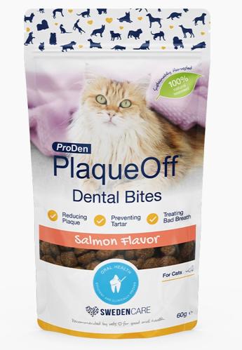 Plaque Off dental bites Katt, Lax