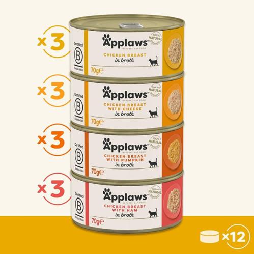 Våtfoder katt Applaws collection chicken 12 x 70 g