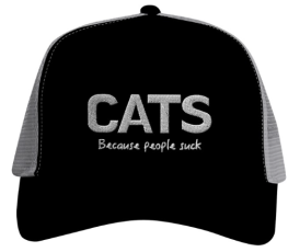 Supercat Truckerkeps CATS svart/grå