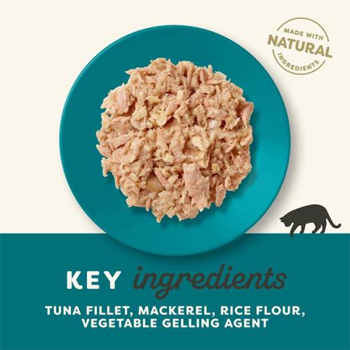Ingredienser Applaws Tuna with mackerel Jelly 70 g