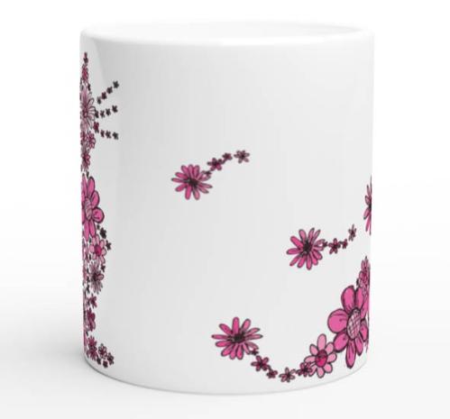 Mugg Blommiga Katten