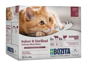 Bozita Feline i gele, Innekatt, 12 x 85 gram