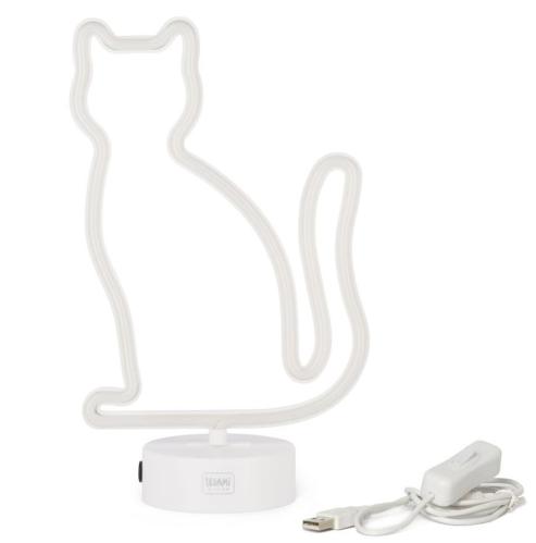 LED-lampa katt med neoneffekt