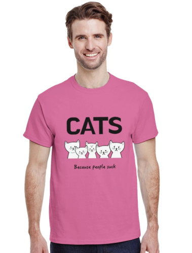 Supercat T shirt med tryck CATS Rosa S