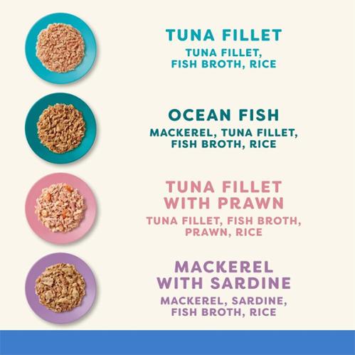 Ingredienser Applaws Multipack Fisk 12x70g