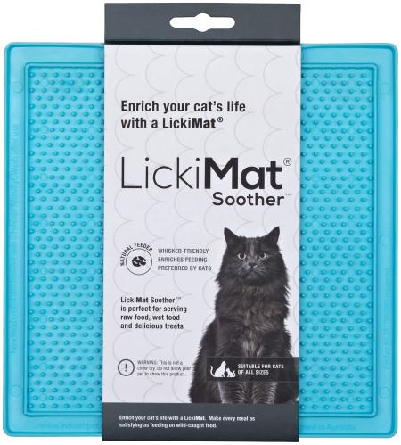 Lickimat Cat Soother ljusblå 20 x 20 cm