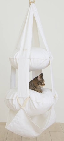 The Cat's Trapeze vit bomull - 2 våningar