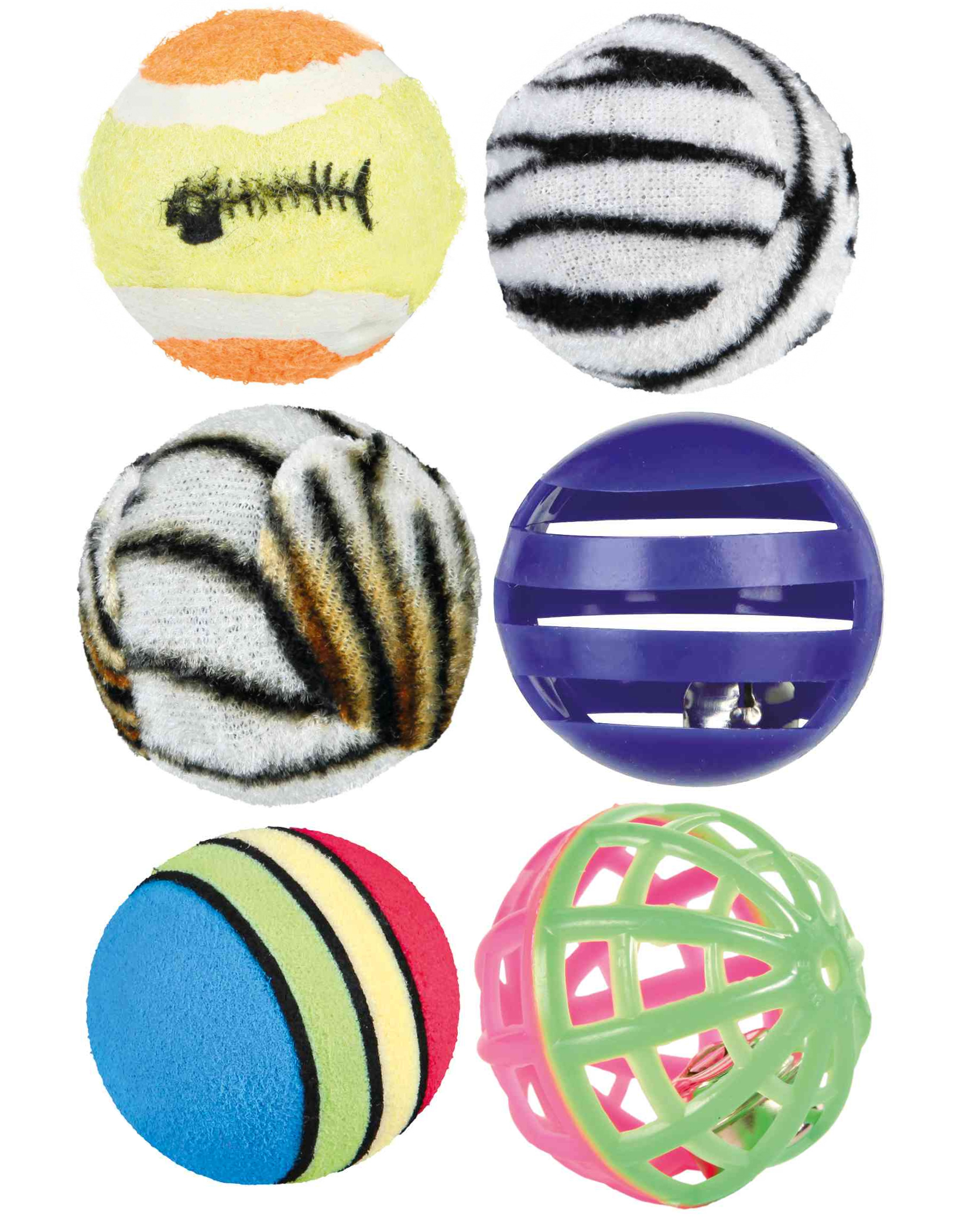 Bollar mix 6-pack kattleksak